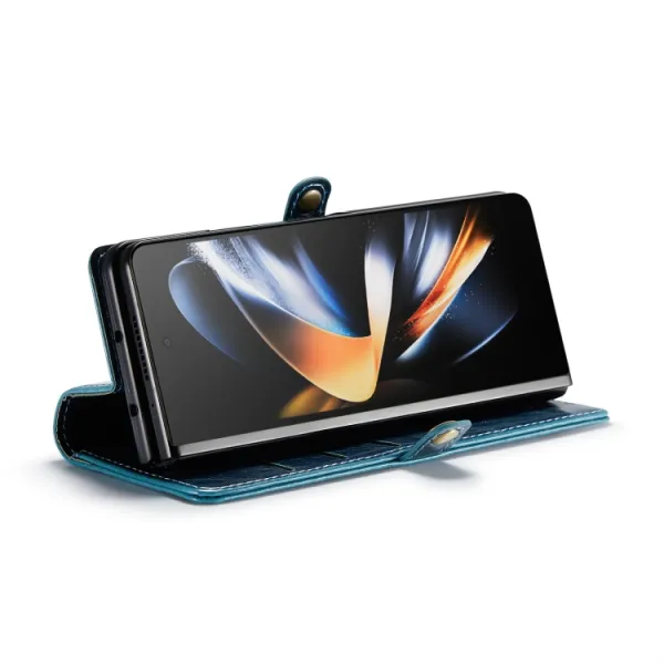 CASEME LEATHER Plastový kryt Samsung Galaxy Z Fold4 5G modrý