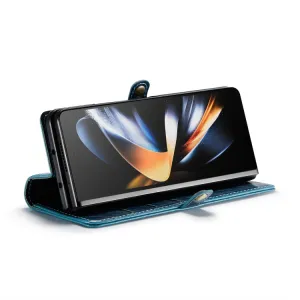 CASEME LEATHER Plastový kryt Samsung Galaxy Z Fold4 5G modrý