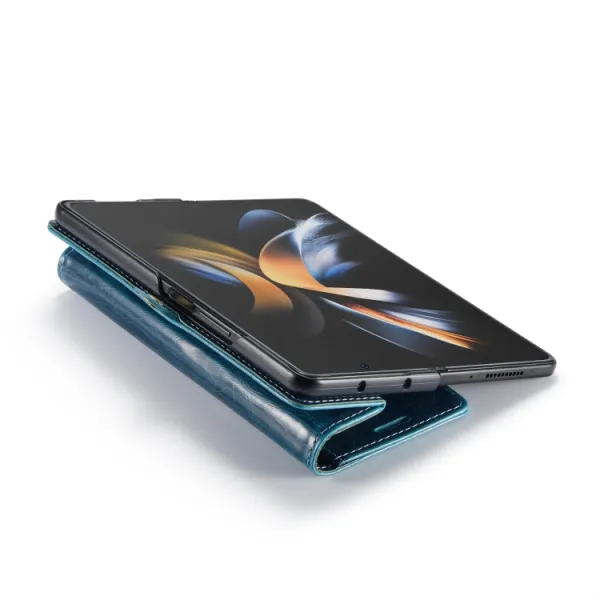 CASEME LEATHER Plastový kryt Samsung Galaxy Z Fold4 5G modrý