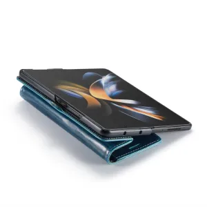 CASEME LEATHER Plastový kryt Samsung Galaxy Z Fold4 5G modrý