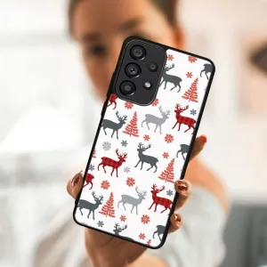 MY ART Kryt s vianočným dizajnom Samsung Galaxy A33 5G DEER (068)