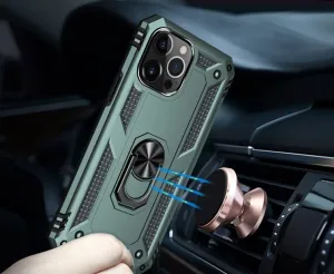RING Obal s držiakom pre Apple iPhone 14 Pro Max zelený