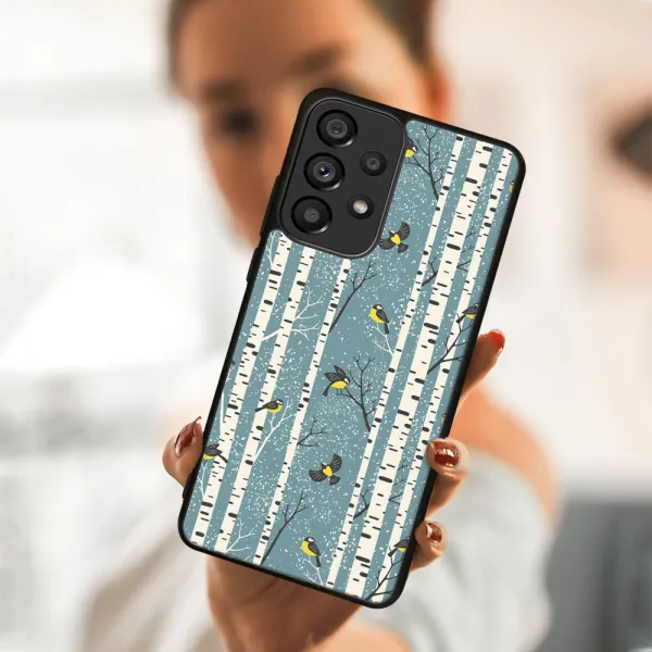 MY ART Kryt s vianočným dizajnom Samsung Galaxy A33 5G BIRCH (072)