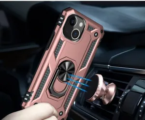 RING Obal s držiakom pre Apple iPhone 14 Plus ružový