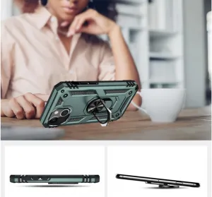 RING Obal s držiakom pre Apple iPhone 14 Plus zelený