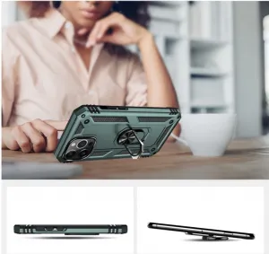 RING Obal s držiakom pre Apple iPhone 14 Pro zelený