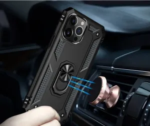 RING Obal s držiakom pre Apple iPhone 14 Pro čierny