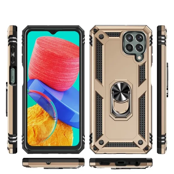 RING Obal s držiakom pre Samsung Galaxy M33 5G zlatý