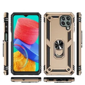 RING Obal s držiakom pre Samsung Galaxy M33 5G zlatý