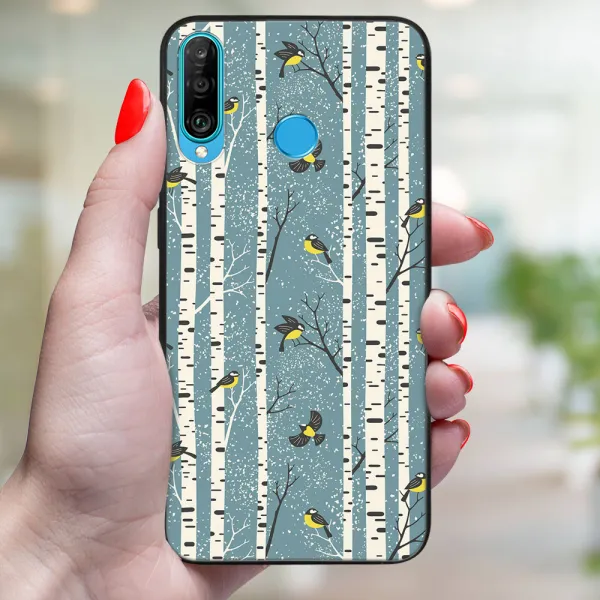 MY ART Kryt s vianočným dizajnom Huawei P30 Lite BIRCH (072)