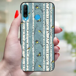 MY ART Kryt s vianočným dizajnom Huawei P30 Lite BIRCH (072)