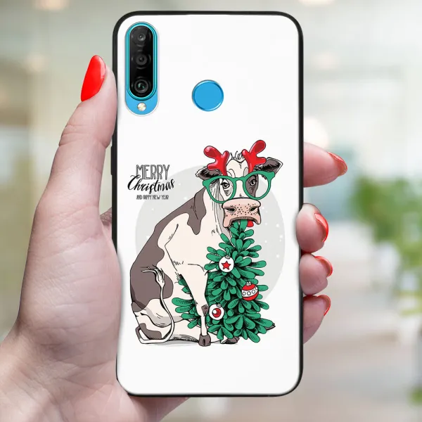 MY ART Kryt s vianočným dizajnom Huawei P30 Lite MERRY CHRISTMAS (074)