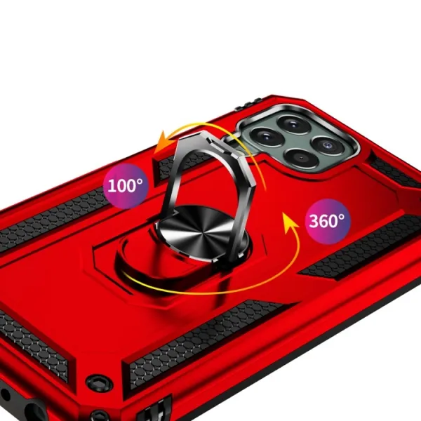 RING Obal s držiakom pre Samsung Galaxy M33 5G červený