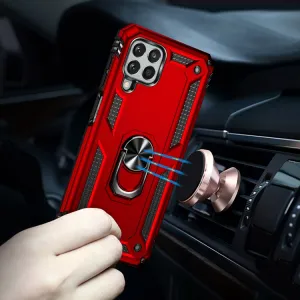 RING Obal s držiakom pre Samsung Galaxy M33 5G červený
