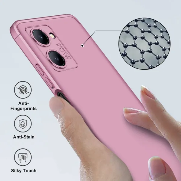 360° Ochranný kryt Realme C33 ružový