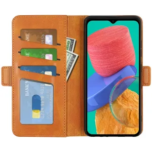 SIDE Peňaženkové puzdro pre Samsung Galaxy M33 5G svetlohnedé