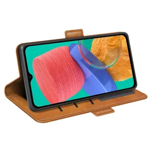 SIDE Peňaženkové puzdro pre Samsung Galaxy M33 5G svetlohnedé