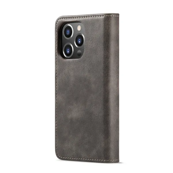 DG.MING Peňaženkový obal 2v1 Apple iPhone 14 Pro šedý