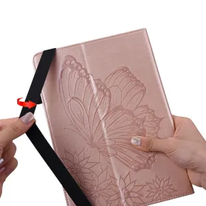 ART BUTTERFLY Zaklápacie puzdro Lenovo Tab M10 Plus 3. generácia ružové