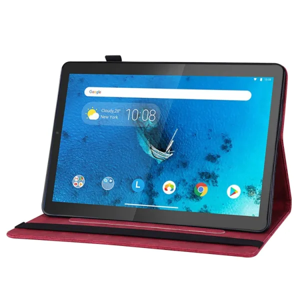 ART BUTTERFLY Zaklápacie puzdro Lenovo Tab M10 Plus 3. generácia červené