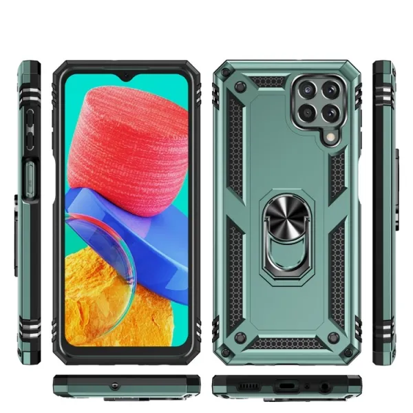 RING Obal s držiakom pre Samsung Galaxy M33 5G zelený