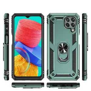 RING Obal s držiakom pre Samsung Galaxy M33 5G zelený