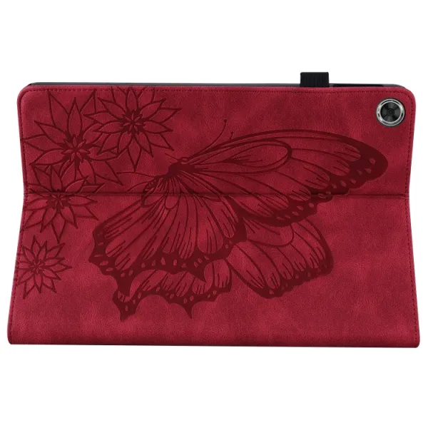 ART BUTTERFLY Zaklápacie puzdro Lenovo Tab M10 Plus 3. generácia červené
