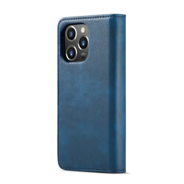 DG.MING Peňaženkový obal 2v1 Apple iPhone 14 Pro Max modrý
