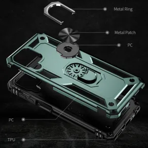 RING Obal s držiakom pre Samsung Galaxy M33 5G zelený
