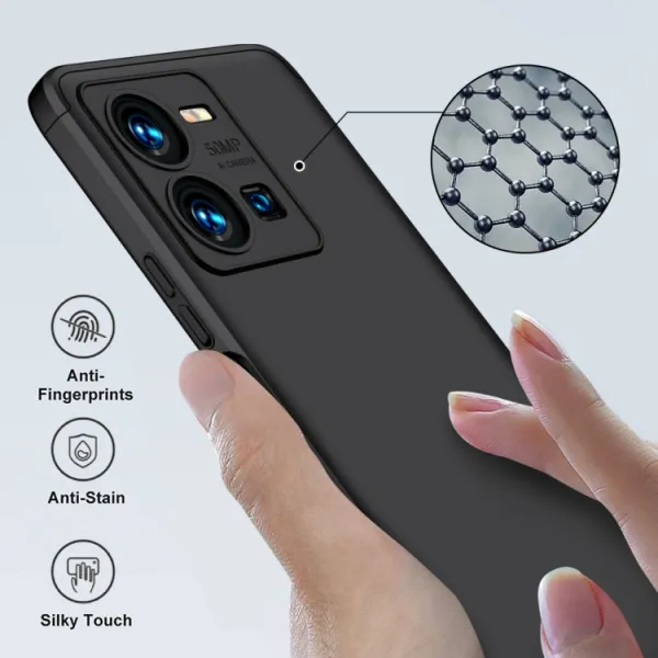 360° Ochranný kryt Vivo Y35 čierny