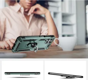 RING Obal s držiakom pre Samsung Galaxy M33 5G zelený
