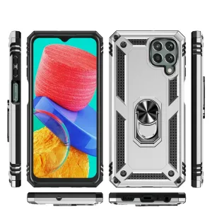 RING Obal s držiakom pre Samsung Galaxy M33 5G strieborný