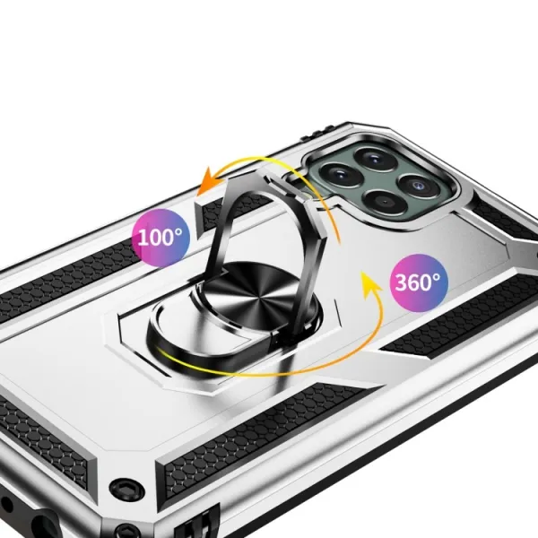 RING Obal s držiakom pre Samsung Galaxy M33 5G strieborný