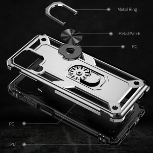 RING Obal s držiakom pre Samsung Galaxy M33 5G strieborný