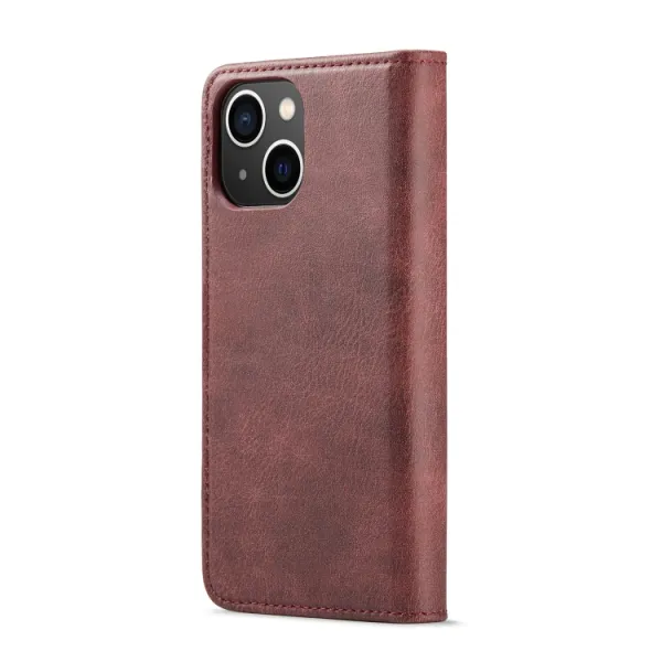 DG.MING Peňaženkový obal 2v1 Apple iPhone 14 Plus červený