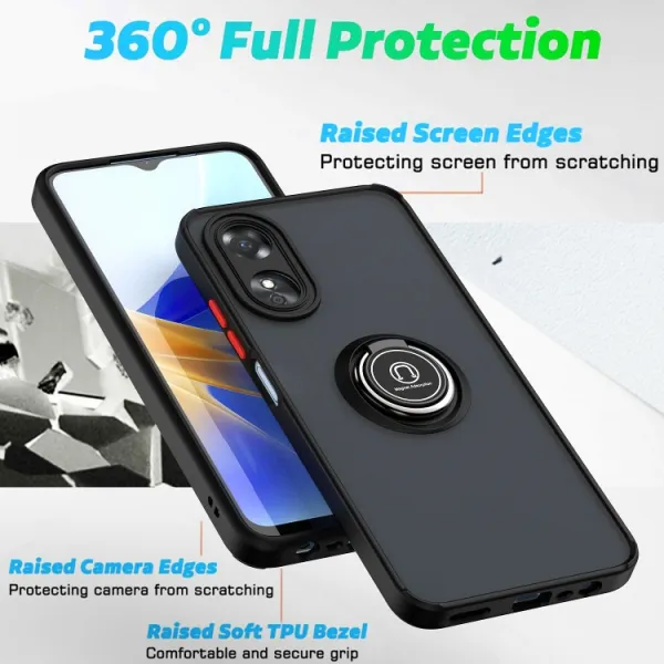 SHADOW Ochranný kryt s držiakom Oppo A17 červený