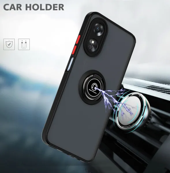 SHADOW Ochranný kryt s držiakom Oppo A17 červený