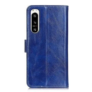RETRO Peňaženkový obal Sony Xperia 5 IV modrý