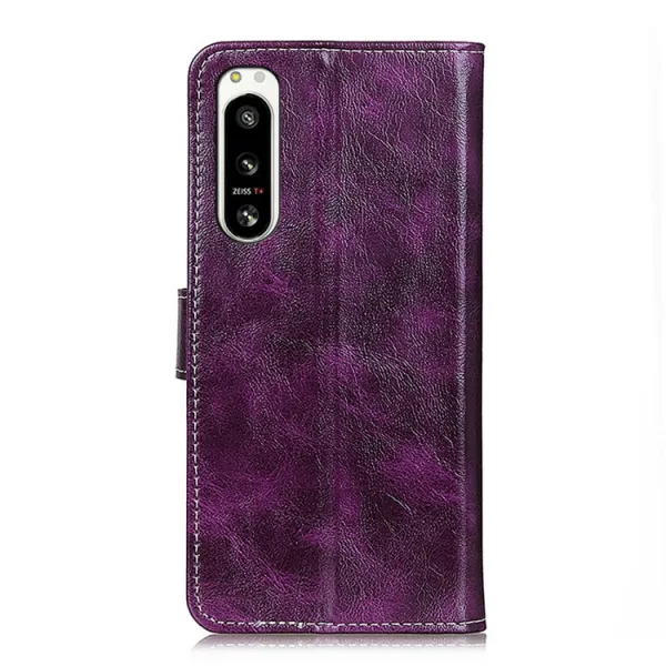 RETRO Peňaženkový obal Sony Xperia 5 IV fialový