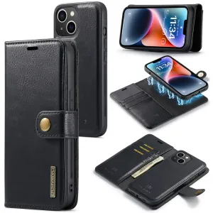 DG.MING Peňaženkový obal 2v1 Apple iPhone 14 Plus čierny