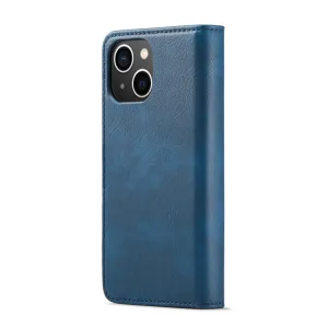 DG.MING Peňaženkový obal 2v1 Apple iPhone 14 Plus modrý