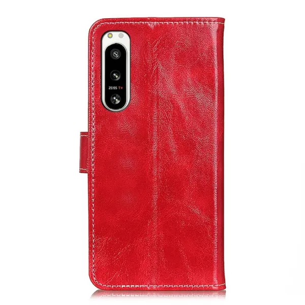 RETRO Peňaženkový obal Sony Xperia 5 IV červený