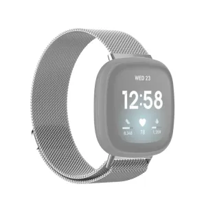 MILANESE Kovový remienok Fitbit Versa 3 / Fitbit Sense strieborný