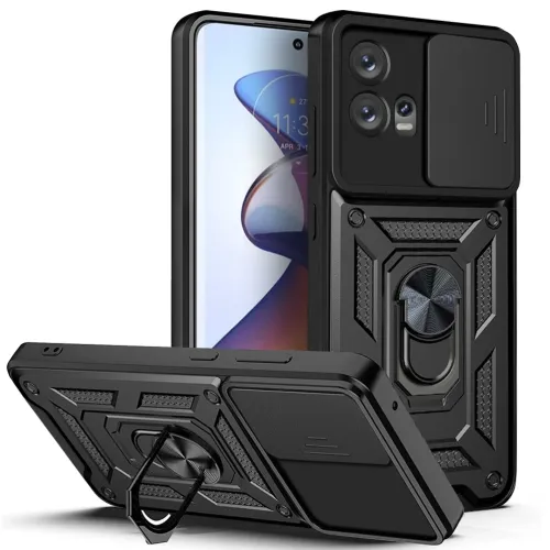 RING CAMERA Kryt s držiakom pre Motorola Edge 30 Fusion čierny
