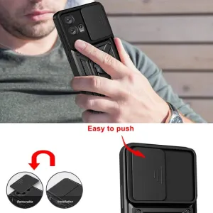 RING CAMERA Kryt s držiakom pre Motorola Edge 30 Fusion modrý