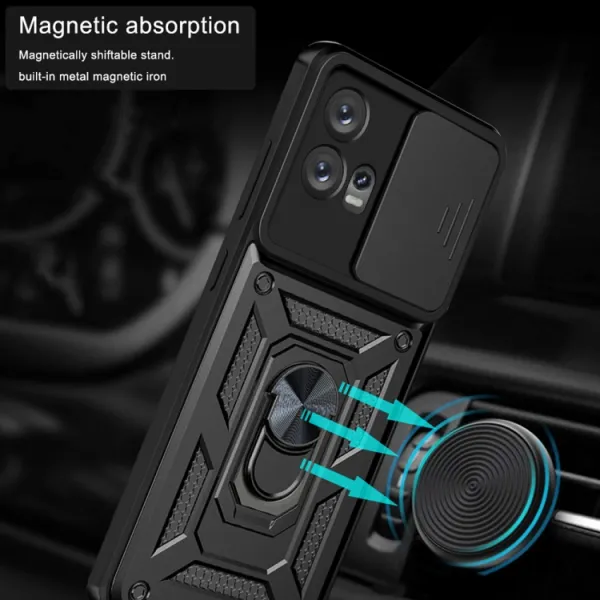 RING CAMERA Kryt s držiakom pre Motorola Edge 30 Fusion modrý