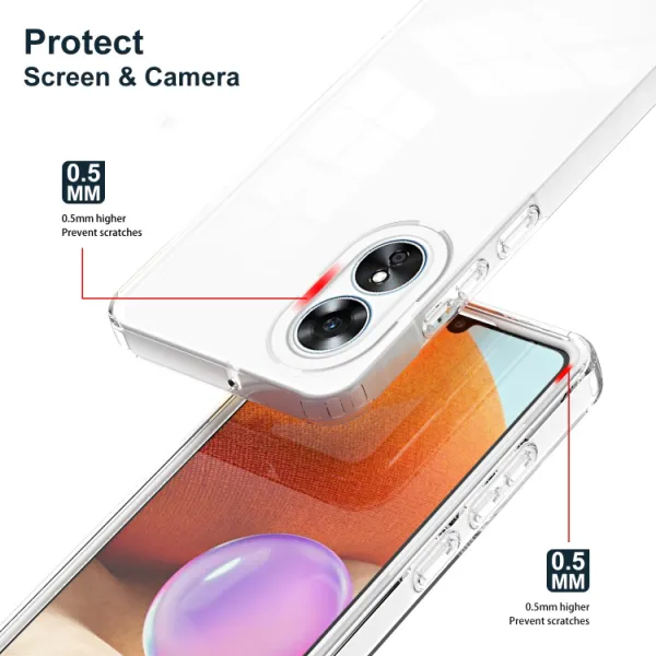 CRYSTAL Ochranný kryt pre Oppo A17 biely