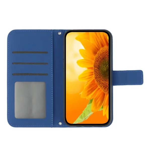 ART SUNFLOWER Peňaženkový obal pre Honor X6a modrý