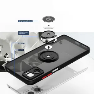 SHADOW Ochranný kryt s držiakom Motorola Moto E22 svetlomodrý