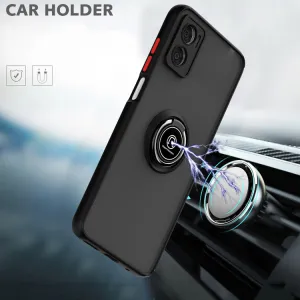SHADOW Ochranný kryt s držiakom Motorola Moto E22 svetlomodrý